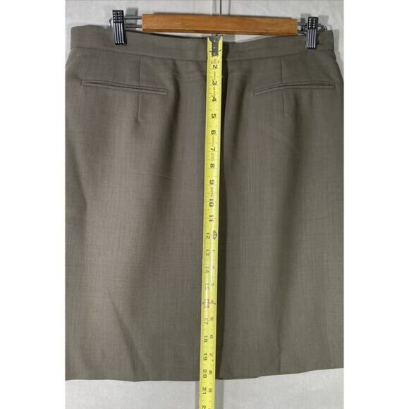 Banana Republic Skirt Womens Size 14 Olive Mini Lined 100% Wool Made In Italy - Picture 9 of 9